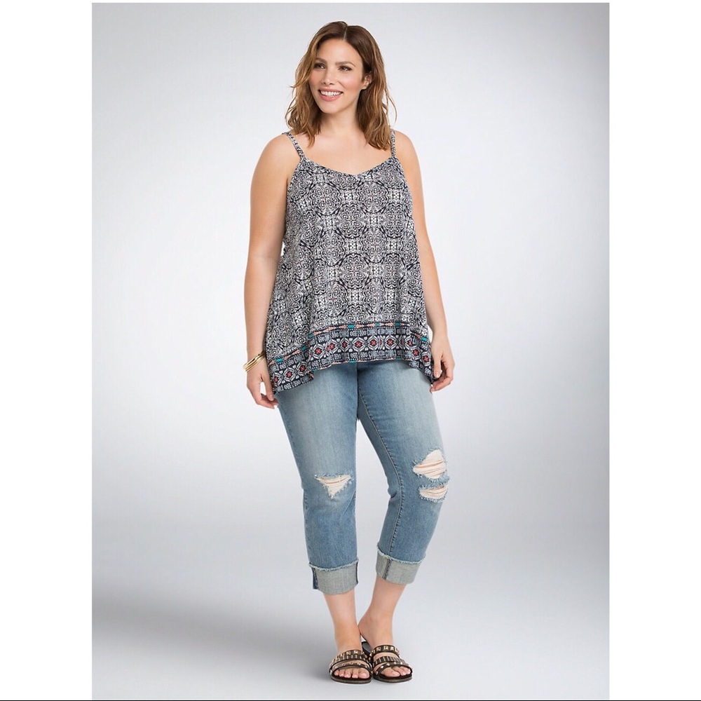 Torrid Sz 1 Mosaic Border Print Tank Top - image 2